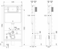 Rezervor WC îngropat cu cadru VOLLE Master Evo Sensor (2220.010301) imaginea #2 — magazin online Desire.md