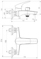 Смеситель для ванны VOLLE Orlando (1525.030101) фото №2 — интернет-магазин Desire.md