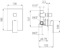 Смеситель для ванны VOLLE Pardo (1548.030215) фото №2 — интернет-магазин Desire.md