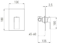 Смеситель для душа VOLLE Pardo (1548.100202) фото №2 — интернет-магазин Desire.md