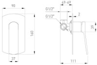 Гигиенический душ VOLLE Solo (SET20240403) фото №2 — интернет-магазин Desire.md
