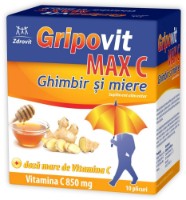Витамины Zdrovit Gripovit Max C Ghimbir si Miere 10pcs