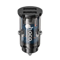 Автомобильная зарядка Hoco DZ3 Transparent Black фото №4 — интернет-магазин Desire.md