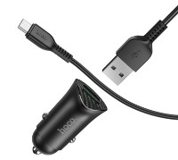 Автомобильная зарядка Hoco Z39 Farsighted + Micro Black фото №1 — интернет-магазин Desire.md