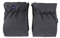 Муфта-рукавички на детскую коляску Womar Zaffiro Beige Wool Premium Melange Graphite фото №2 — интернет-магазин Desire.md