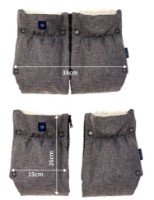 Муфта-рукавички на детскую коляску Womar Zaffiro Beige Wool Premium Melange Graphite фото №3 — интернет-магазин Desire.md