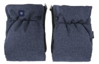 Муфта-рукавички на детскую коляску Womar Zaffiro Beige Wool Premium Melange Navy Blue фото №4 — интернет-магазин Desire.md