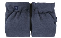 Муфта-рукавички на детскую коляску Womar Zaffiro Beige Wool Premium Melange Navy Blue