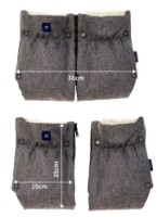 Муфта-рукавички на детскую коляску Womar Zaffiro Wool Melange Grey фото №3 — интернет-магазин Desire.md