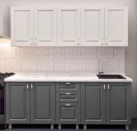 Bucătărie Bafimob Lena Classic 1.6m White/Grey Mat imaginea #1 — magazin online Desire.md