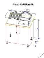 Кухонный гарнитур Bafimob Lena Classic 2.0m Light Grey/Grey Mat фото №4 — интернет-магазин Desire.md