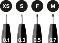Pix liner Faber-Castell Pitt Artist Pens Black Fineliner Set 4pcs imaginea #2 — magazin online Desire.md