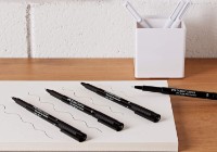 Pix liner Faber-Castell Pitt Artist Pens Black Fineliner Set 4pcs imaginea #3 — magazin online Desire.md