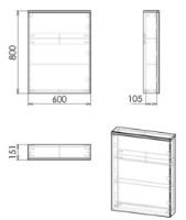 Dulap cu oglindă Imprese Bilovec M6006Dr imaginea #3 — magazin online Desire.md