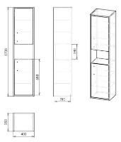 Шкаф-пенал Imprese Vyskov f3253Dr фото №3 — интернет-магазин Desire.md