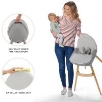 Scaun de masa Kinderkraft Fini 2 Gray (KHFINI02GRY0000) imaginea #3 — magazin online Desire.md
