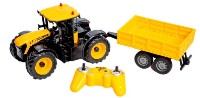 Jucărie teleghidată Double Eagle JCB Farm Tractor with Tipping Trailer (E683-0030