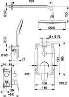 Душевой набор Armatura Otava (117405) фото №2 — интернет-магазин Desire.md