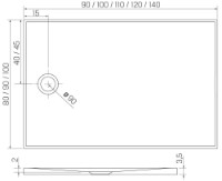 Cadița de duș New Trendy Nex B-0454 90x90x3.5 (19042) imaginea #4 — magazin online Desire.md