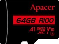 Сard de memorie Apacer microSDXC 64Gb UHS-I U1 Class10 V10 A1 (AP64GMCSX10UB-RA)