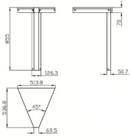 Element de legătură între module Allgrill Modul 13 - 45° 850M13 imaginea #2 — magazin online Desire.md