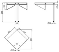 Element de legătură între module Allgrill Modul 12 - 90° 850M12 imaginea #2 — magazin online Desire.md