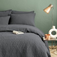 Lenjerie de pat Issimo Savanna Double Anthracite