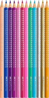 Creioane colorate Faber-Castell Sparkle Pink 12pcs imaginea #2 — magazin online Desire.md