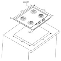 Газовая панель Candy CHG6BRBB фото №3 — интернет-магазин Desire.md