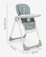 Стульчик для кормления Kikka Boo Spicy Light Grey фото №6 — интернет-магазин Desire.md