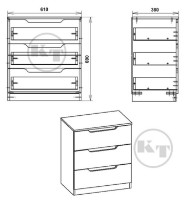 Comodă Компанит 3М 610 Atelie Deschis imaginea #2 — magazin online Desire.md