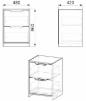 Noptieră Компанит ПКТ-9 Wenge imaginea #2 — magazin online Desire.md