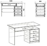 Masa de birou Компанит Студент-2 Atelie Deschis imaginea #2 — magazin online Desire.md