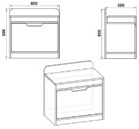 Rafturi pentru pantofi Компанит ТО-8 Nimfeia Alb imaginea #2 — magazin online Desire.md