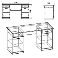 Письменный стол Компанит Учитель-2 Нимфея Альба фото №2 — интернет-магазин Desire.md