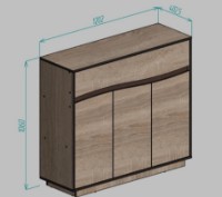 Comodă Yasen Geneva 1S3D Wenge Magic/Stejar Sonoma Truffle imaginea #2 — magazin online Desire.md