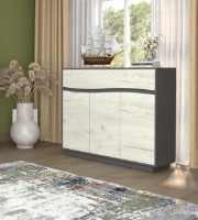 Комод Yasen Женева 1Ш3Д Графит Серый/Дуб Крафт Белый фото №2 — интернет-магазин Desire.md