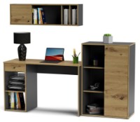 Письменный стол Accord Sirio Aнтрацит/Дуб Aртизан фото №3 — интернет-магазин Desire.md