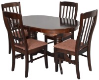 Set masă și scaune Evelin HV-31N Chocolate + 4 Wenyl Chocolate/F-789 Brown imaginea #1 — magazin online Desire.md