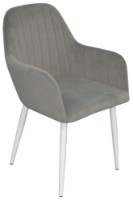 Scaun Evelin LC-621 W Light Grey 52 Velur