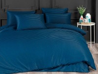 Lenjerie de pat Newhome Stripe Satin Blue (53380.2)