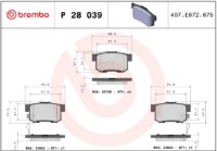 Set placute frână Brembo P 28 039 imaginea #4 — magazin online Desire.md