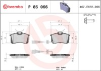 Комплект тормозных колодок Brembo P 85 066 фото №3 — интернет-магазин Desire.md