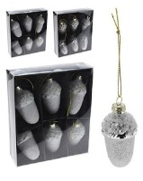 Набор ёлочных игрушек Christmas Silver (54214) 6pcs фото №2 — интернет-магазин Desire.md