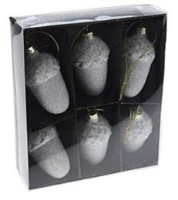 Набор ёлочных игрушек Christmas Silver (54214) 6pcs