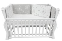 Бортик в кроватку ES White & Grey Dandelions 120x60cm Set фото №3 — интернет-магазин Desire.md