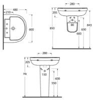 Умывальник Ege Vitrifiye Lagina 60 1th (35601/78302) фото №2 — интернет-магазин Desire.md