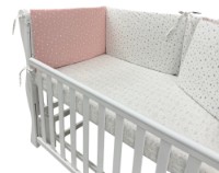 Бортик в кроватку ES Little White & Pink Stars 120x60cm Set