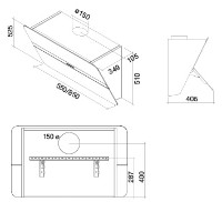 Вытяжка Falmec Flipper 85 Black Satin Glass RAL 9005 800 (CFPN85.E0P2#ZZZQ491F) фото №3 — интернет-магазин Desire.md