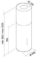Вытяжка Falmec Polar 35 800 White (CPWI90.E0P2#ZZZB491F) фото №2 — интернет-магазин Desire.md